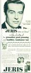 Click here to enlarge image and see more about item Z7737: 1951 Jeris Hair Tonic AD RAY MILLAND Actor