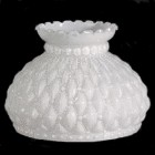 Diamond Quilted White Cased Glass 7 in Lamp Shade Quilt 
