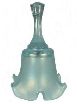 Fenton Glass Blue Velvet Satin Star Crimp Bell Vintage