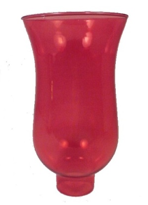 Cranberry Glass Hurricane Candle Lamp Shade 1 5/8x 6.5