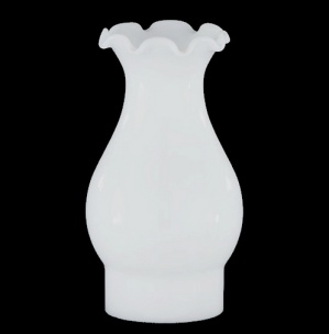 Milk White Glass 3 X 7 Kerosene Oil Lamp Chimney Or Electric