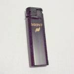 Click here to enlarge image and see more about item 18700: Vintage 1990s Merit Cigarette Butane Pocket Lighter