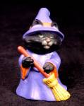 1991 Black Cat Halloween Witch Hallmark Merry Miniature Figurine