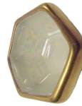 Click to view larger image of Czechoslovakia China Salt Dip Cellar Gold Gilt Hexagon (Image2)