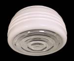Click here to enlarge image and see more about item 67042: Glass Utility Ceiling Light Shade 6 in Drum Disk White Porch