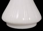 Click to view larger image of Antique Astral Lamp Shade Ribbed Paneled White Milk Glass (Image3)