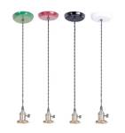 Click to view larger image of Green Industrial Light Pendant Lamp Fixture 2.25 Shade Holder Canopy (Image3)