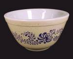 Click to view larger image of Pyrex Homestead Blue Folk Art 1.5 Pt  Mixing Bowl 401 (Image1)