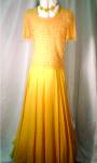 1940's Mustard Colored Evening Dress/Gown Fab