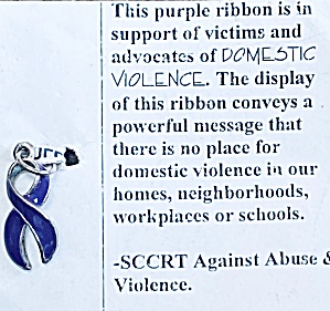 Purple Ribbon Against Brutality