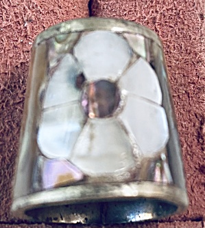 Vintage Silver Abalone Mexican Thimble