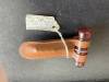 Click to view larger image of RED BAKELITE CORKSCREW & BOTTLE OPENER LEATHER CASE (Image1)