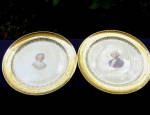 Click here to enlarge image and see more about item 293E: George & Martha Washington Plates (pair)