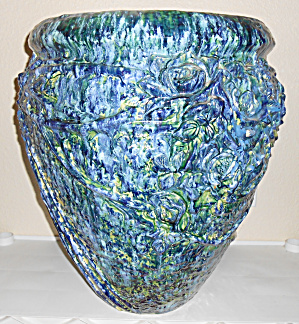 Peters And Reed Pottery Huge Blended Glaze Floor Vase