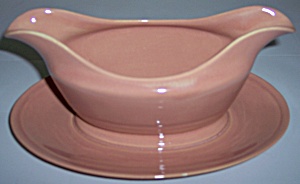 FRANCISCAN POTTERY MONTECITO GLOSS CORAL GRAVY BOWL! (Image1)