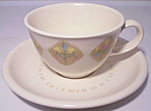 Vernon Kilns Pottery Country Cousins Cup/saucer Set