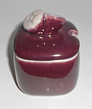 Winfield China Pottery Purple Covered Mustard Jar Mint
