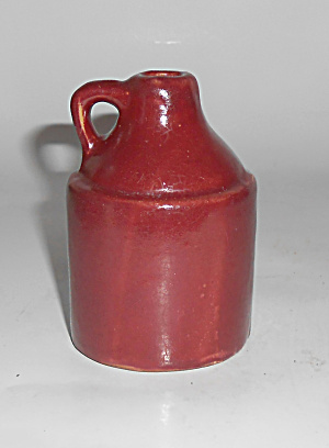 Zanesville Stoneware Pottery Gloss Burgundy #j-2 Jug