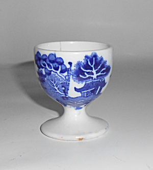 Allertons Flow Blue China Willow Eggcup