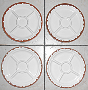 Buffalo Restaurant Ware China Set/4 Grill Plates Mint (Image1)