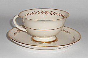 Franciscan Pottery China Mountain Laurel Cup/saucer Set