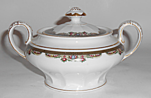 Krautheim Porcelain China Bavaria Floral Sugar Bowl  (Image1)