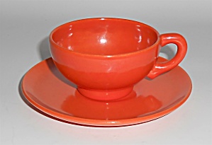 Franciscan Pottery El Patio Flame Orange Demi Cup/sau