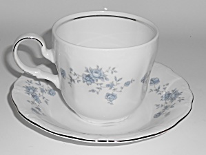 Johann Haviland Porcelain Blue Garland Cup & Saucer Set