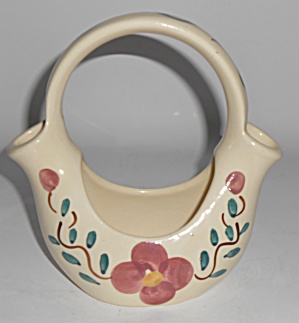 Purinton Pottery Morning Rose Wedding Basket/Vase (Image1)