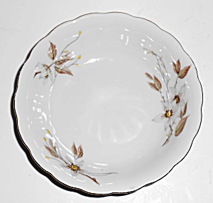 Crown Heiden Germany Porcelain China Tan Floral w/ Gold (Image1)