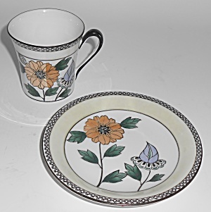 Noritake China Porcelain Floral Lustre Ware Demitasse