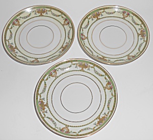 Tirschenreuth Porcelain China The Newton Set 3 Saucers  (Image1)
