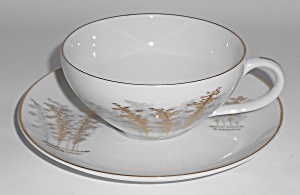 Fukagawa China Porcelain Gold / Silver Bamboo #901 Cup