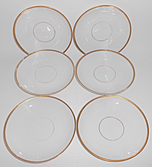 Noritake Porcelain China The Mikado W/Gold 6 Saucers (Image1)