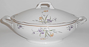 Zeh Scherzer China Porcelain Floral W/gold Soup Tureen
