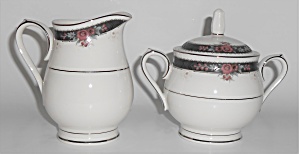 Noritake China Porcelain Etienne Creamer/Sugar Bowl Set (Image1)