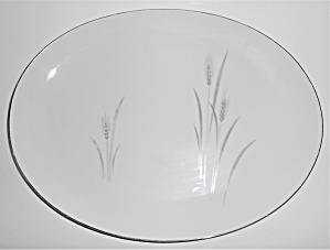 Fine China Of Japan Platinum Wheat Large Platter