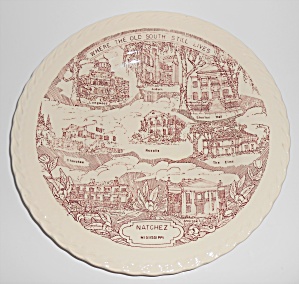 Vernon Kilns Pottery Natchez Mississippi Plate