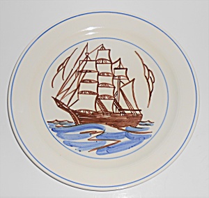 Vernon Kilns Pottery Gale Turnbull Whaling Service Sail