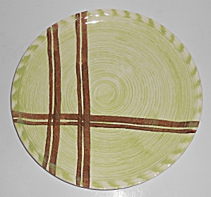 Blue Ridge Southern Pottery Piedmont Plaid Lunch Plate (Image1)