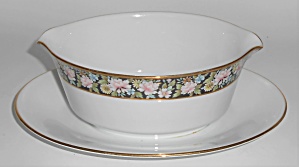Noritake China Porcelain 5906 Rima Floral Gravy Bowl W/