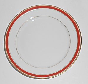 Royal Copenhagen China Porcelain Gold Orange/Red Plate (Image1)