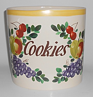 Bauer Pottery Fruit Decorated Cookie Jar
