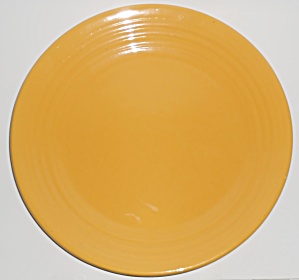 Vintage Bauer Pottery Early Ring Ware Yellow Chop Plate