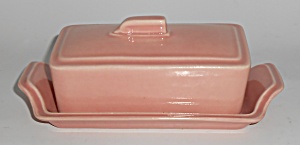 Vernon Kilns Pottery Early California Pink Butter Dish