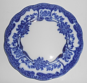 Vintage Flow Blue Pountney China Milton w/Gold Dinner P (Image1)
