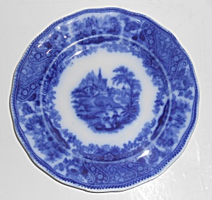 Vintage Burgess & Leigh Flow Blue Nonpareil Bread Plate (Image1)