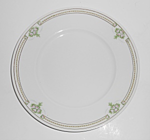 Weimar Porcelain China Green Laurel & Swags W/pink Rose