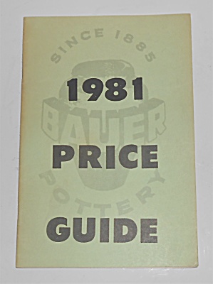 1981 Bauer Pottery Book Begrin & Satchell Price Guide (Image1)