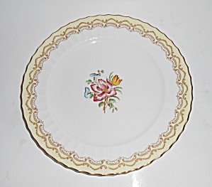 Vintage Royal Worcester Cromwell W/gold Dinner Plate
